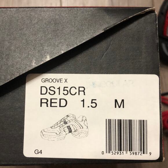 Capezio Groove X Dance Sneaker Childs Size 1.5M Black & Red Split Sole Hip Hop - Picture 5 of 7